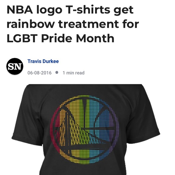 🏀NBA Golden State Logo Tee Shirts Rainbow Treatment for Pride Month Warriors - Picture 11 of 13